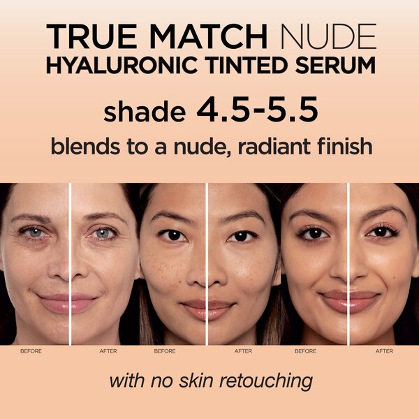 L'Oreal Paris True Match Hyaluronic Tinted Serum, Makeup Skincare Hybrid