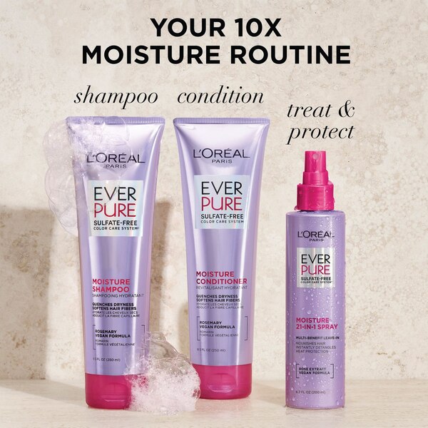 L'Oreal Paris EverPure Sulfate Free 21-in-1 Color Caring Leave-In Spray, 6.8 OZ