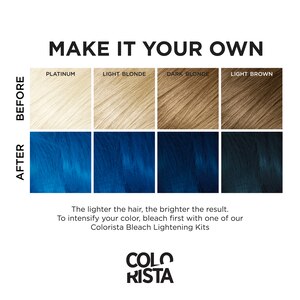L'Oreal Paris Colorista Semi-Permanent Hair Color, 200 Pink, 10 Teal, Metallic Pink, Metallic Blue