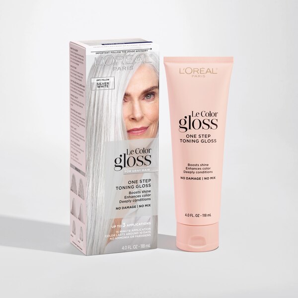 L'Oreal Paris Le Color Gloss One Step In-Shower Toning Gloss, Silver White