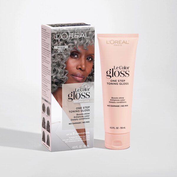 L'Oreal Paris Le Color Gloss One Step In-Shower Toning Gloss, Silver Slate