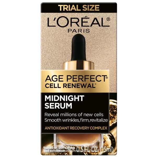 L'Oreal Paris Trial Size Age Perfect Cell Renewal Midnight Serum Anti-Aging Complex, 0.5 OZ