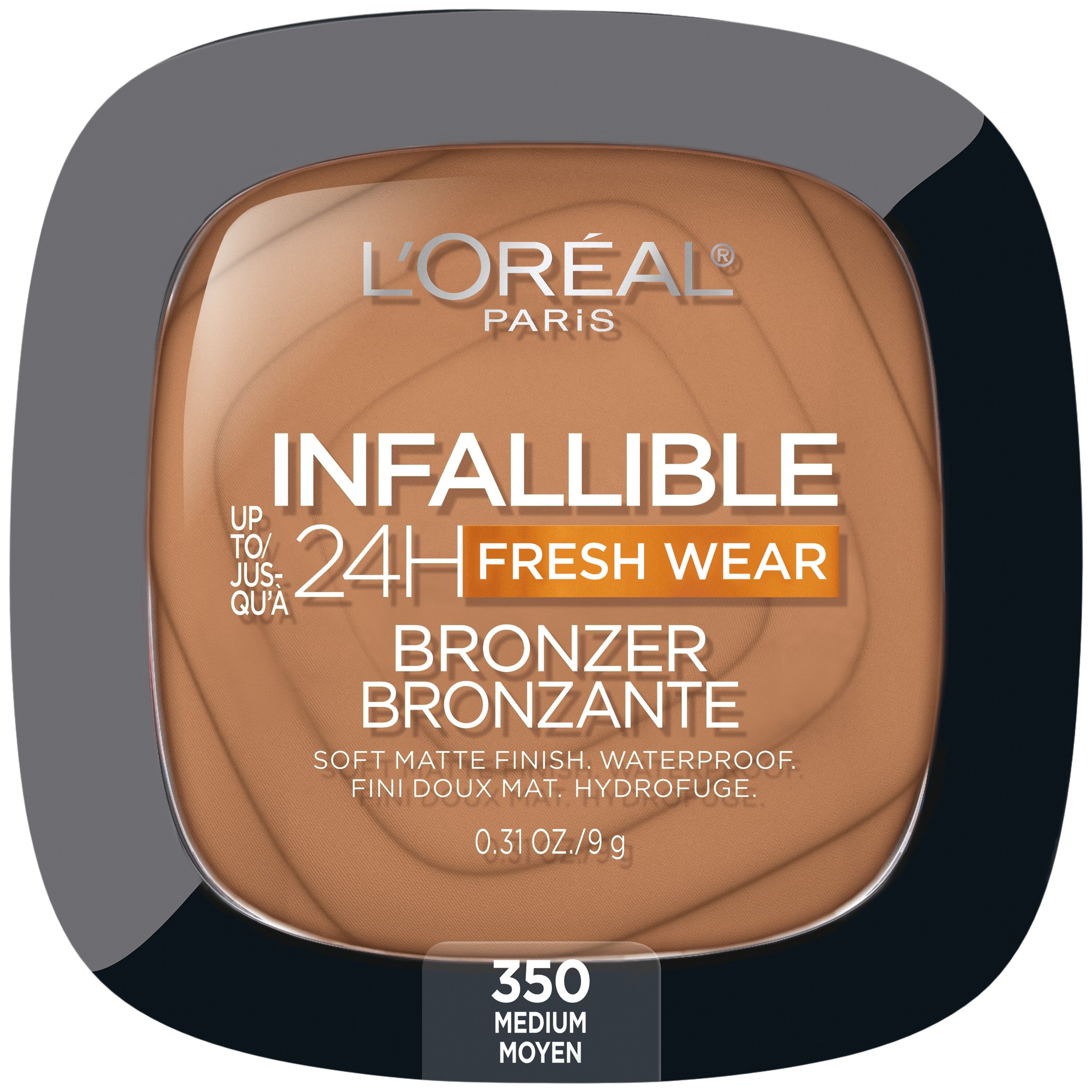 L'Oreal Paris Infallible Up to 24H Fresh Wear Soft Matte Bronzer, Medium, 0.31 oz