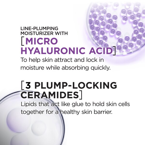 L'Oreal Paris Revitalift Micro Hyaluronic Acid, Ceramides Plumping Cream, 1.7 OZ