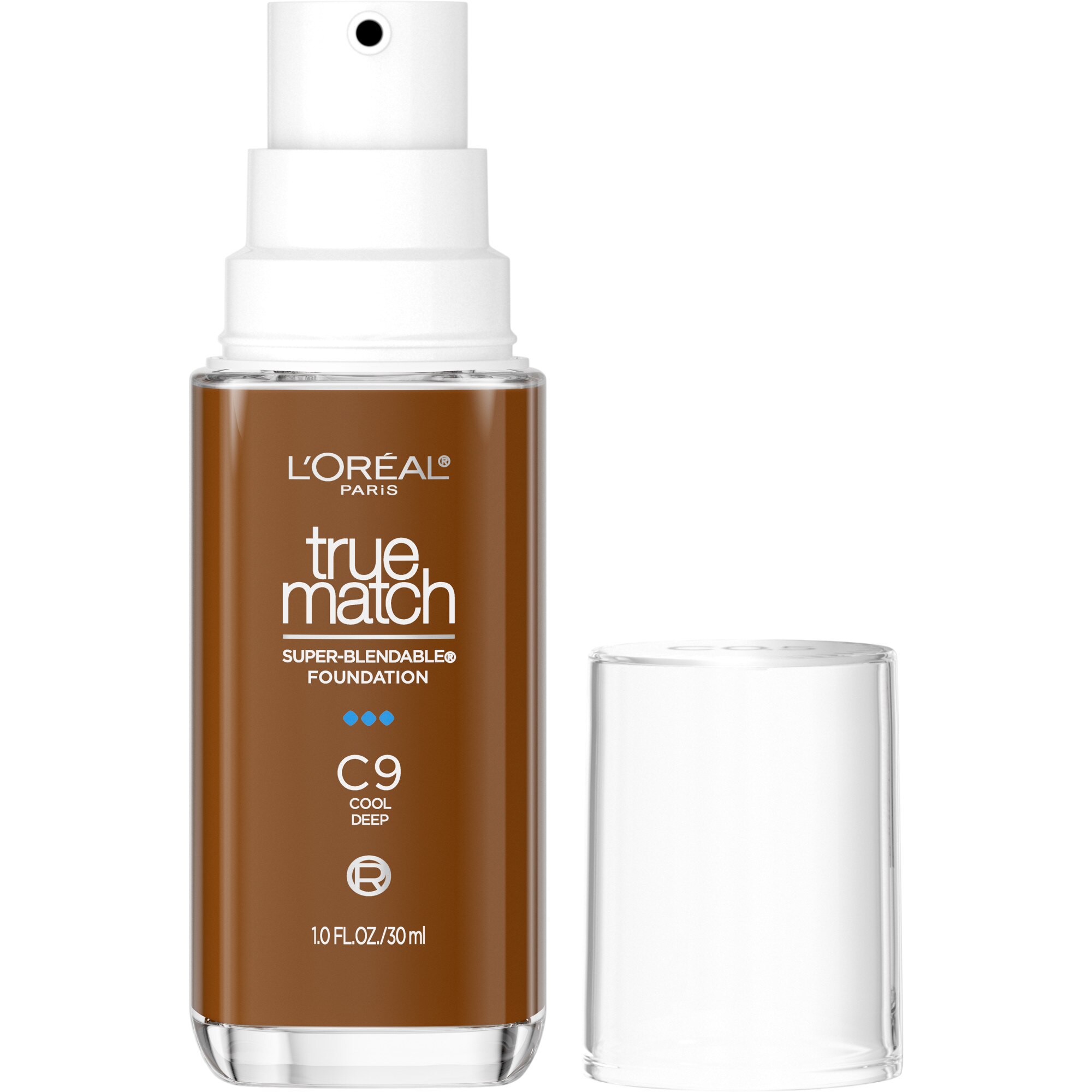 L'Oreal Paris True Match Super-Blendable Foundation medium coverage, C9, Deep, 1 fl oz