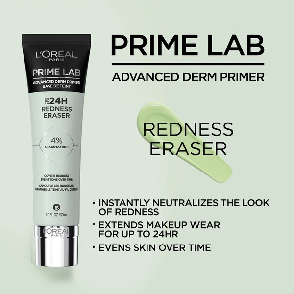 L'Oreal Paris Prime Lab Up to 24H Redness Eraser, Redness Eraser, 1.01 fl oz