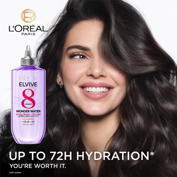 L'Oreal Paris Elvive Hyaluron + Plump Flash Hydration Wonder Water Lamellar Rinse Out, 6.8 OZ