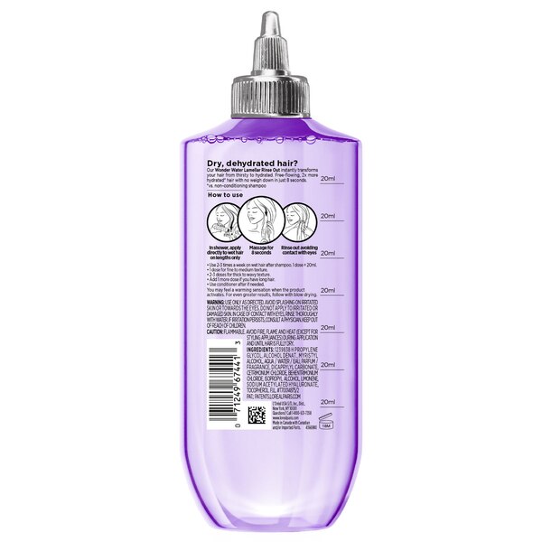 L'Oreal Paris Elvive Hyaluron + Plump Flash Hydration Wonder Water Lamellar Rinse Out, 6.8 OZ