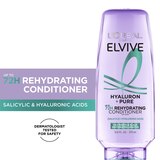 L'Oreal Paris Elvive Hyaluron + Pure Rehydrating Conditioner, 12.6 OZ, thumbnail image