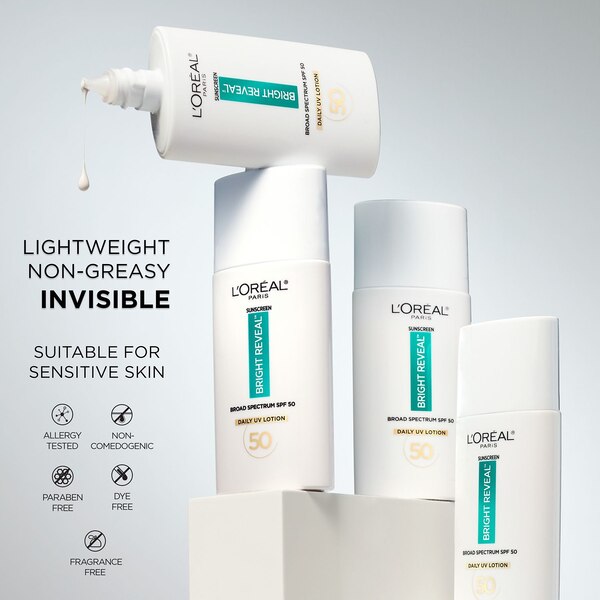 L'Oreal Paris Bright Reveal Broad Spectrum SPF 50 Invisible UV Sunscreen Lotion