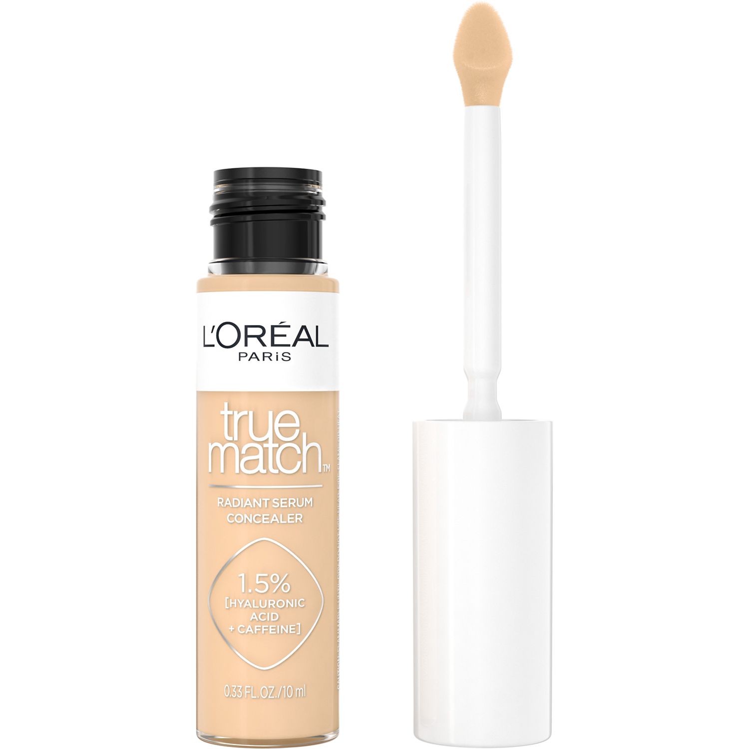 L'Oréal Paris Radiant Serum Concealer with Hyaluronic Acid & Caffeine, W4, .33 OZ