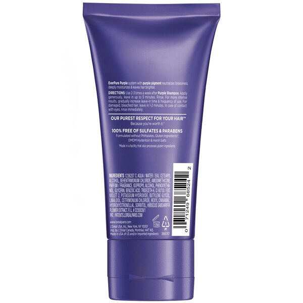 L'Oreal Paris EverPure Sulfate Free Purple Conditioner, 2.5 OZ