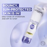 L'Oreal Paris Collagen Moisture Sunscreen, Broad Spectrum SPF 30, thumbnail image 2 of 7