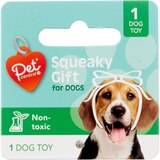 Pet Central Squeaky Present Dog Toy, Assorted Colors, 1 ct, thumbnail image