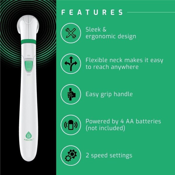 Pursonic Vibration Hand Held Wand Massager
