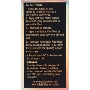 Hair Illusion 100% Natural Hair Fibers, Black