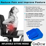 CanDo Inflatable Sitting Wedge, Adult Size, 15"x15", thumbnail image
