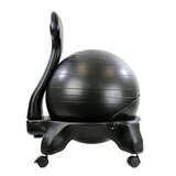 CanDo Plastic Ball Chair, Adult, 22", Black, thumbnail image