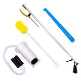 FabLife Hip Kit 2 with 32" Reacher, Contoured Sponge, Formed Sock Aid, 18" Plastic Shoehorn, thumbnail image