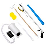 FabLife Hip Kit 5 with 26" Reacher, Contoured Sponge, Formed Sock Aid, 18" Plastic Shoehorn, 24" Dressing Stick, thumbnail image