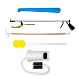 FabLife Hip Kit 5 with 26" Reacher, Contoured Sponge, Formed Sock Aid, 18" Plastic Shoehorn, 24" Dressing Stick, thumbnail image