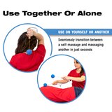 CanDo Impact Massager, Set of 2 Handheld Percussion Massaging Tools, Blue, thumbnail image 3 of 4
