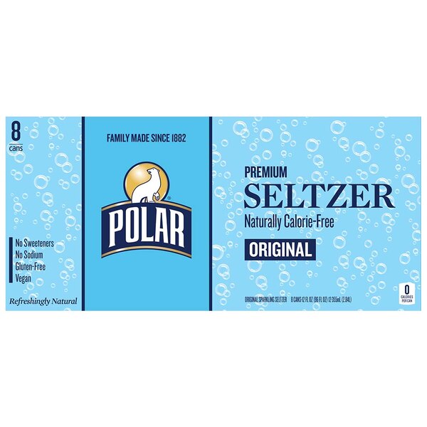 Polar Seltzer Original Sparkling Water, 8 ct, 12 fl oz