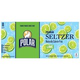 Polar Seltzer Lime Sparkling Water, 8pk/12 fl oz cans, thumbnail image
