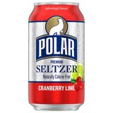 Polar Seltzer Cranberry Lime Sparkling Water, 8pk/12 fl oz cans, thumbnail image