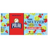 Polar Seltzer Cranberry Lime Sparkling Water, 8pk/12 fl oz cans, thumbnail image