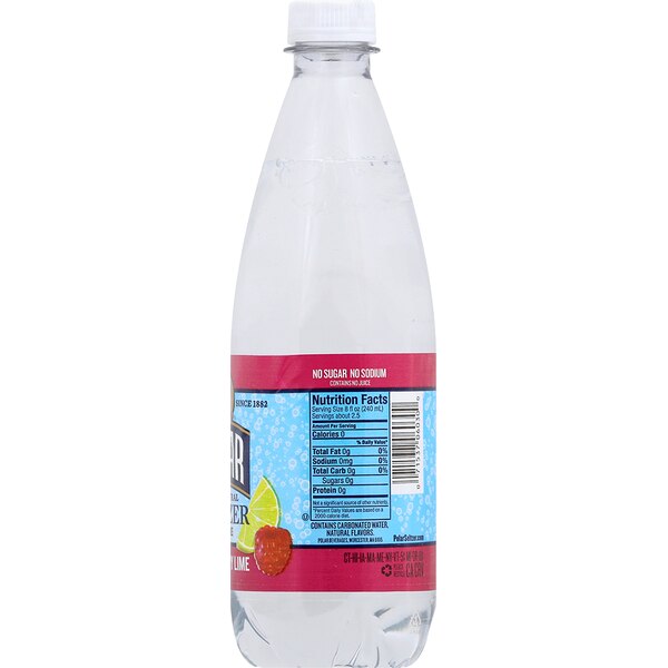 Polar Seltzer Raspberry Lime Sparkling Water - 20oz Bottle