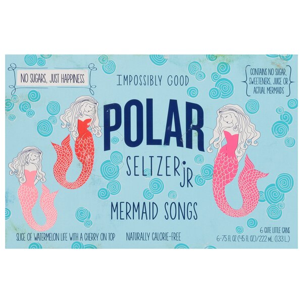 Polar Seltzer Jr Sparkling Water, 7.5 OZ Cans, 6 PK