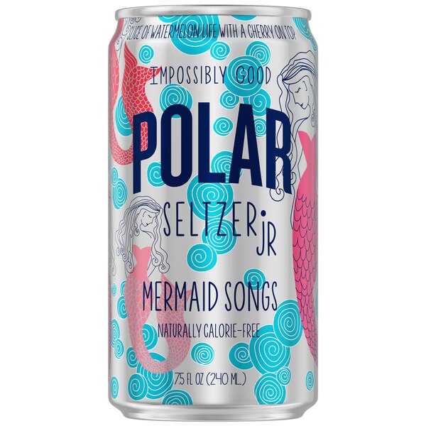 Polar Seltzer Jr Sparkling Water, 7.5 OZ Cans, 6 PK
