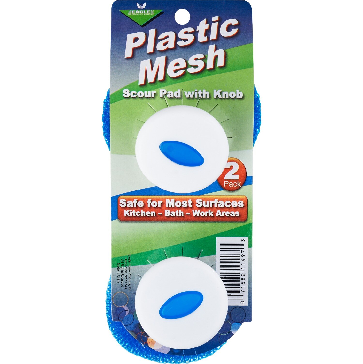 Eagle - Pastilla limpiadora en malla de plástico con agarra, paquete de 2