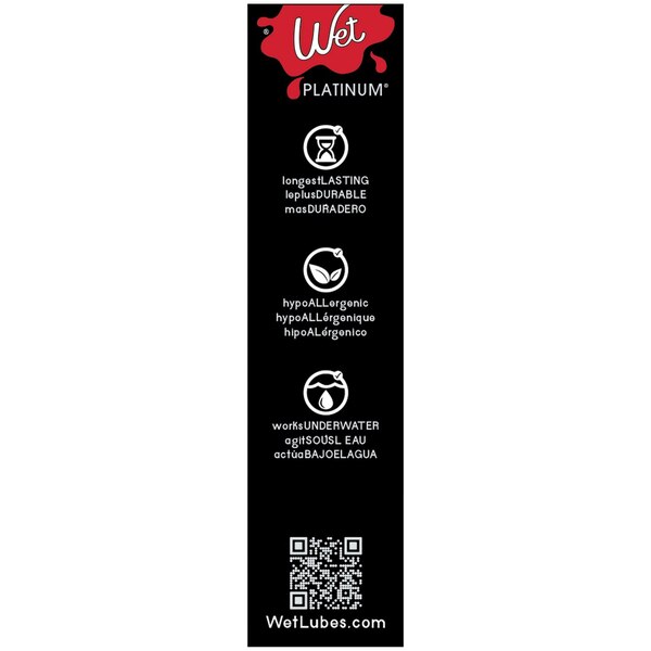 Wet Platinum Luxury Silicone Lubricant 3.1 oz