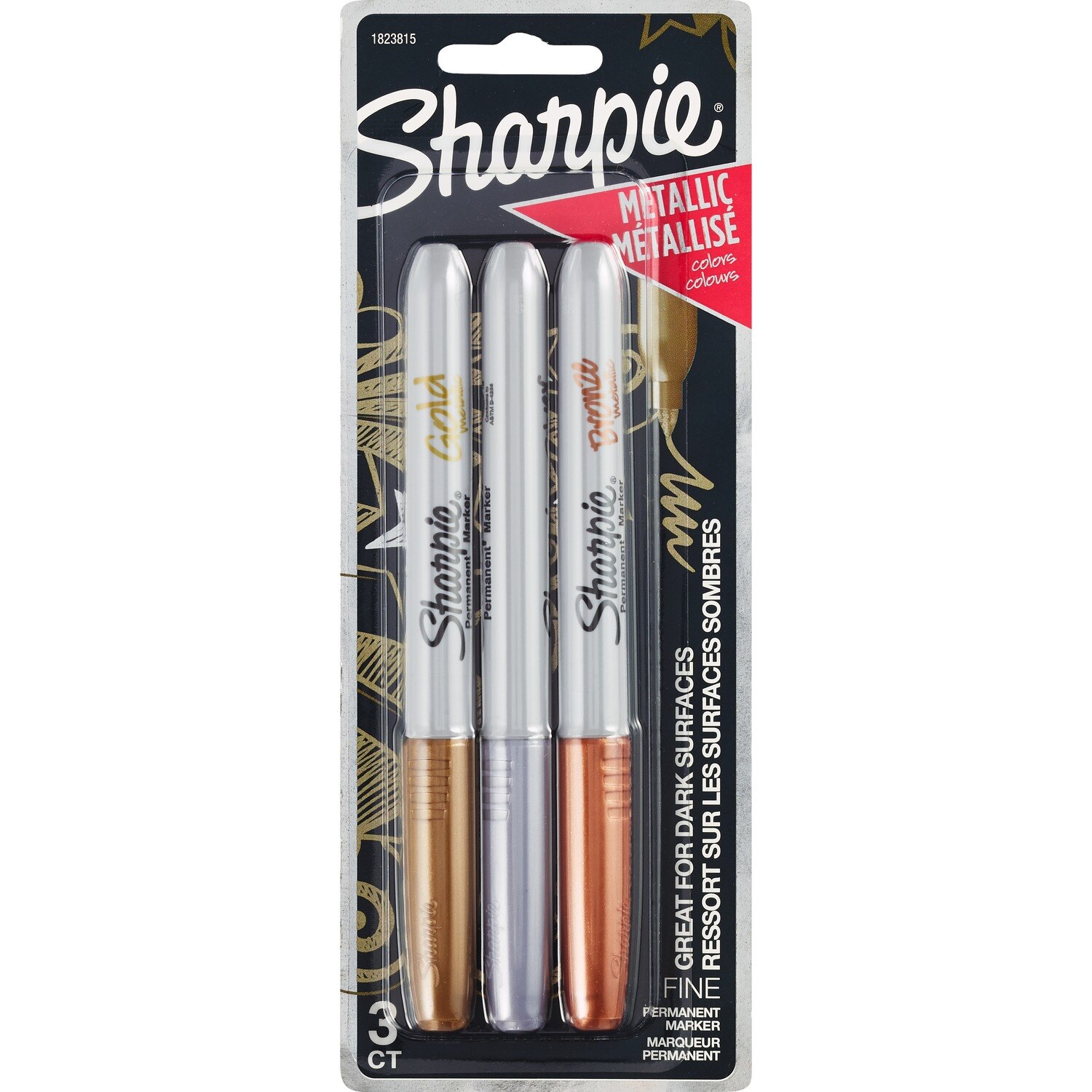 Sharpie Metallic - Marcador permanente, colores surtidos