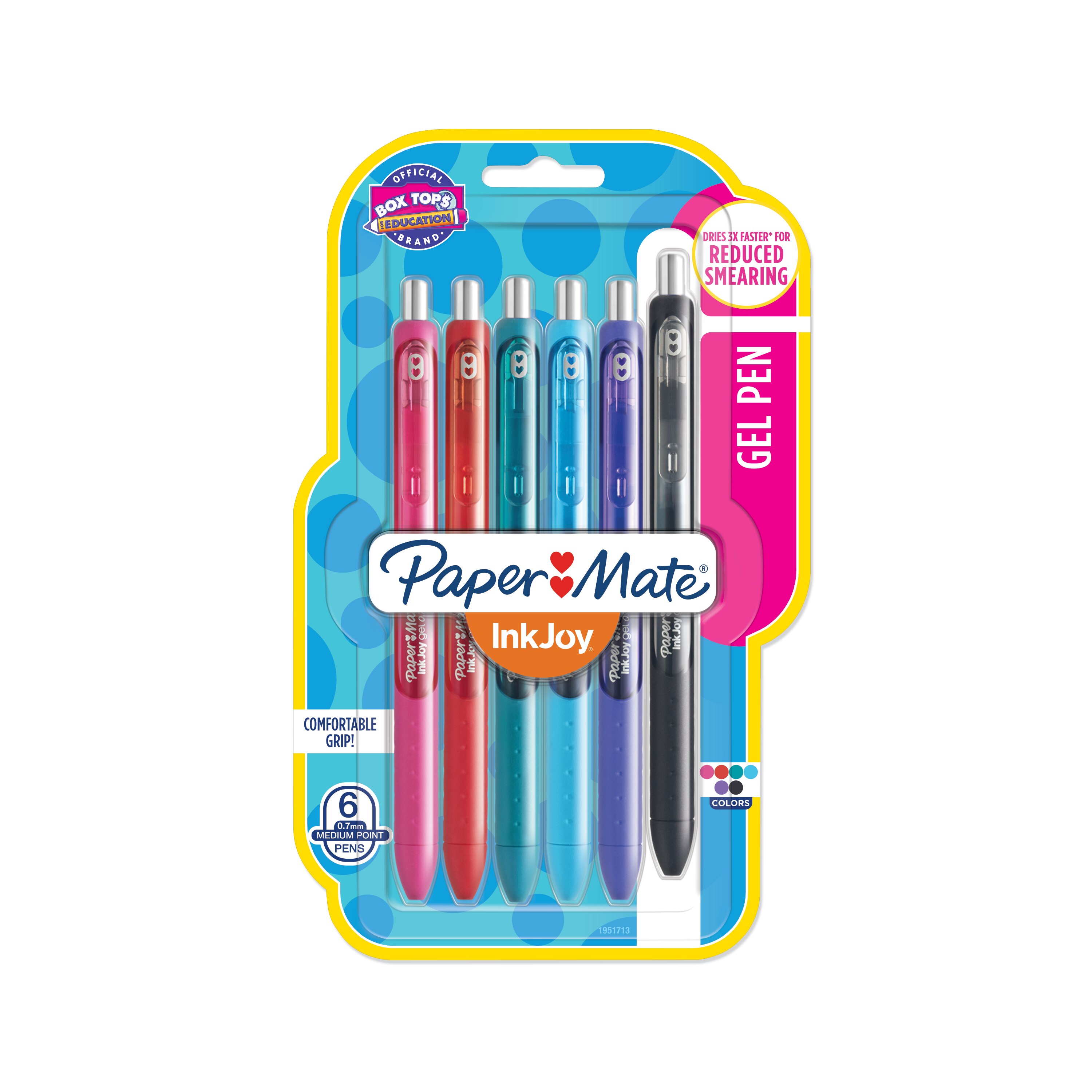 Paper Mate InkJoy Gel Pens, Medium Point, Assorted, 6 Pack