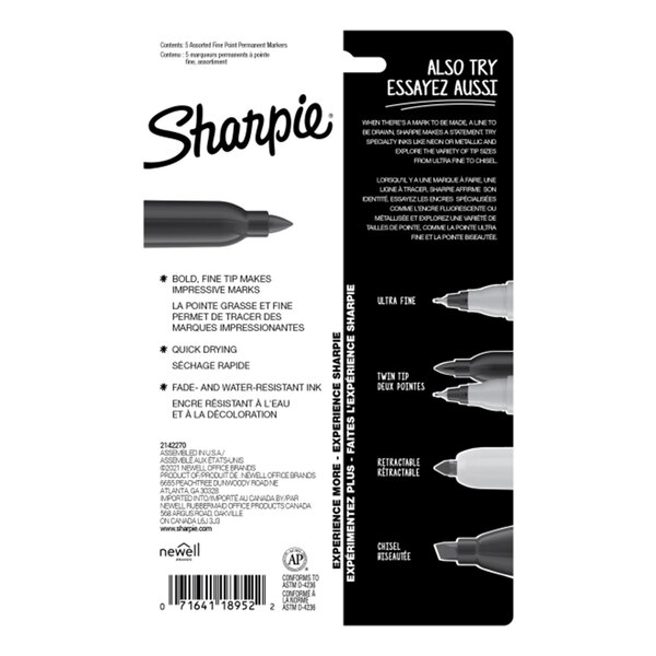 Sharpie Mystic Gems Fine Tip Markers, Pastel, 5 ct