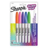 Sharpie Glam Pop Permanent Markers Fine, 5 ct, thumbnail image