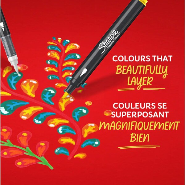 Sharpie Creative Water-Based Acrylic Markers, Bullet Tip Point, 5 ct