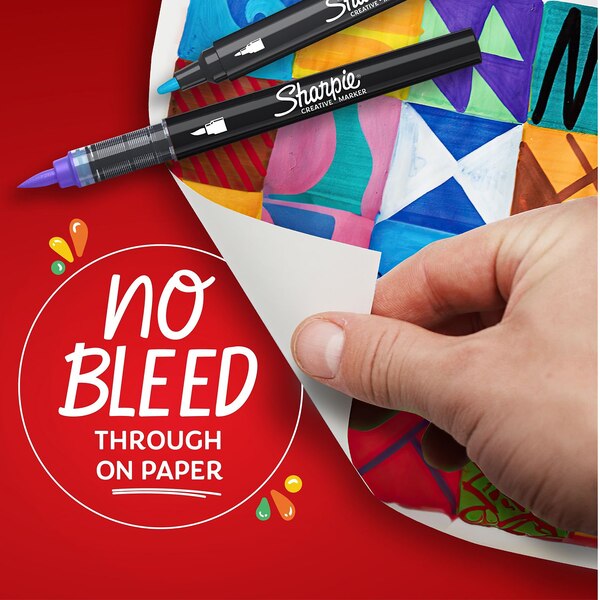 Sharpie Creative Water-Based Acrylic Markers, Brush Tip, 5 ct