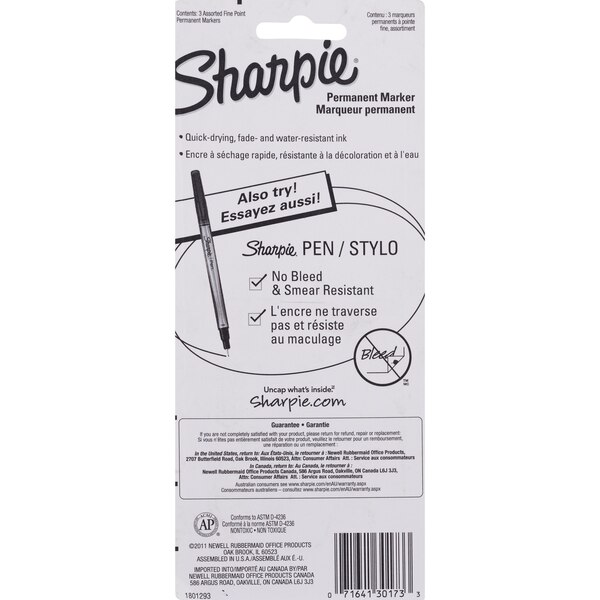 Sharpie Permanent Marker Fine Assorted