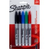 Sharpie Fine Tip Markers, Assorted Colors, 5 ct, thumbnail image