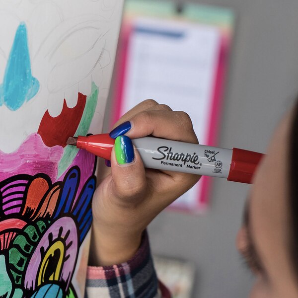 Sharpie Chisel Tip Markers, Assorted Colors, 4 ct