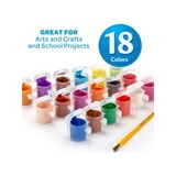 Crayola Washable Kids' Paint Pots & Brush, 18 Colors, thumbnail image