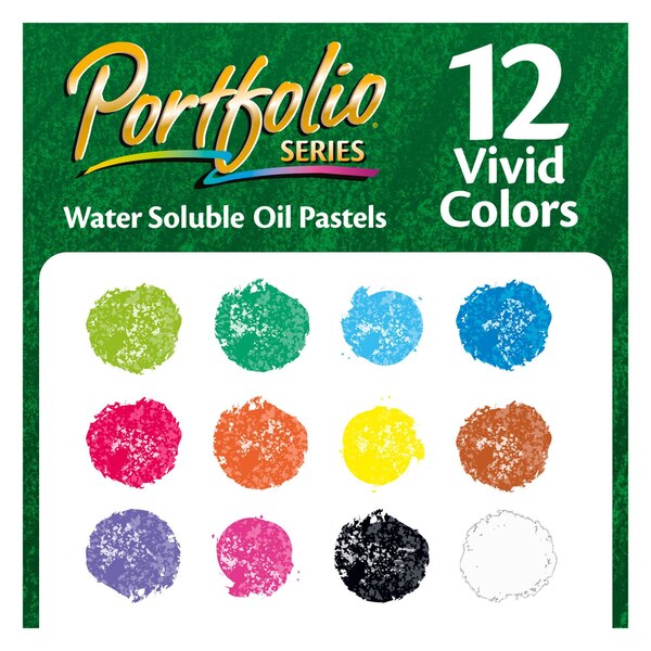 Crayola Portfolio Series Water Soluble Oil Pastels, 12 ct