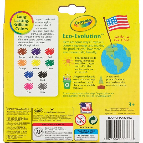Crayola Broad Line Markers Classic Colors
