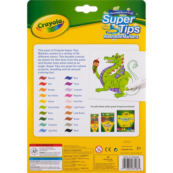 Crayola Washable Markers Super Tips
