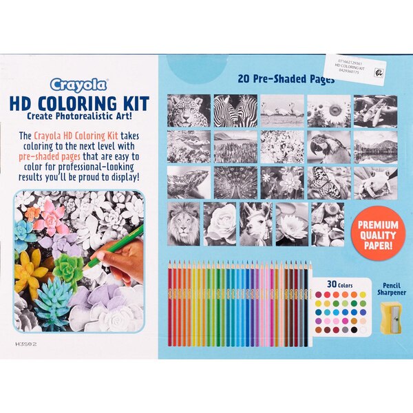 Crayola HD Coloring Kit with Colored Pencils & Coloring Pages