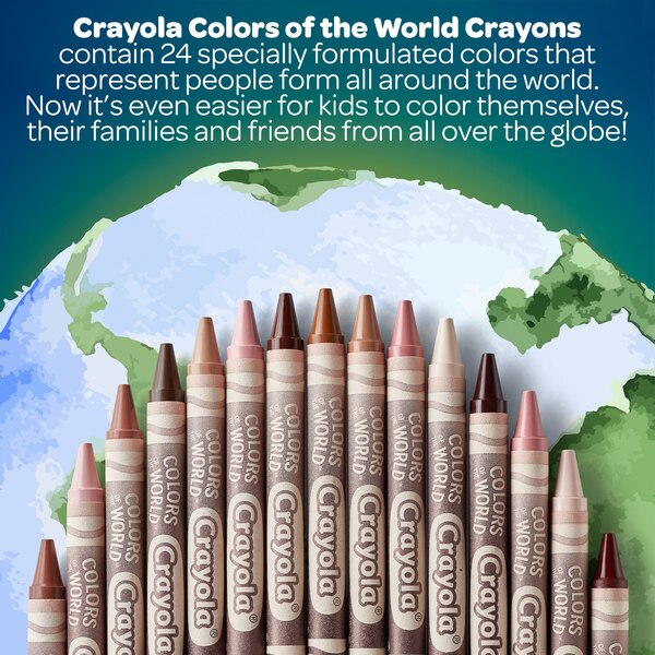 Crayola Colors of the World Crayons,  24 ct